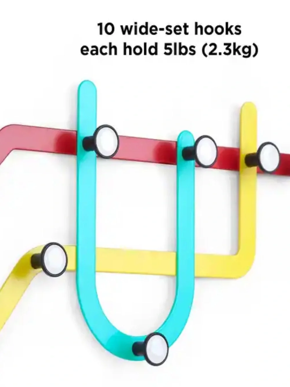 Umbra Subway Multi Hook Wall Coat Rack Alan Wisniewski Discontinued Steel 22.5in